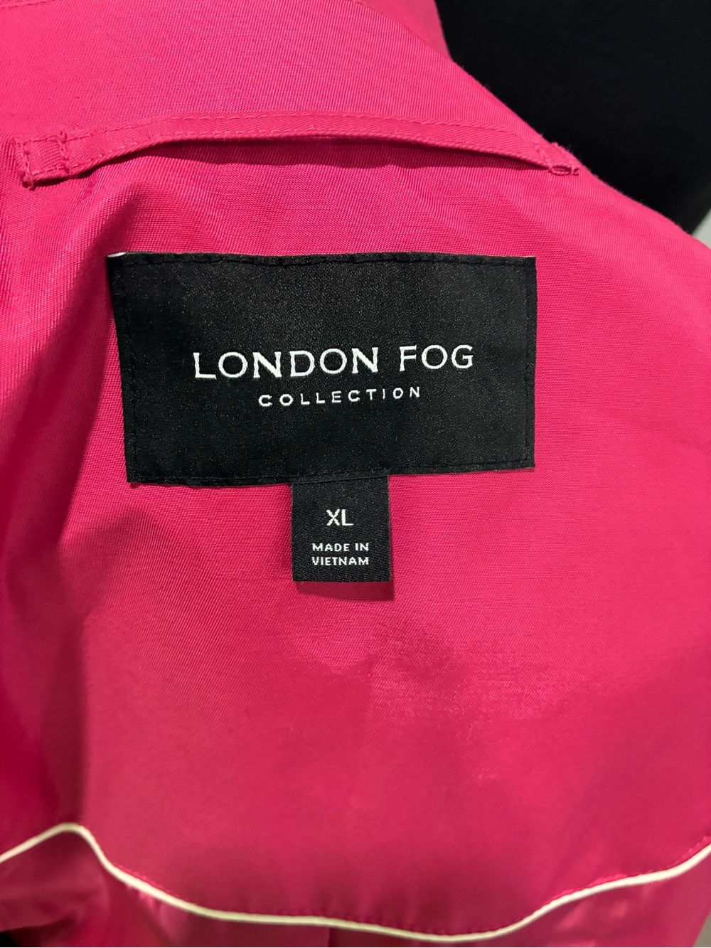 London Fog Women's Bright Pink Trench Coat - Picture 7 of 11